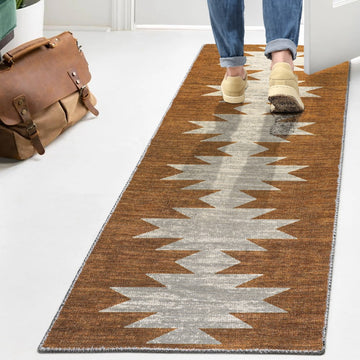 Chayton Minimalist Geometric Machine-washable Area Rug